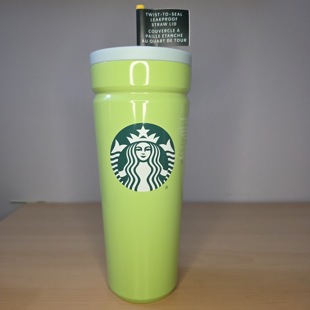 Starbucks Lime Green Tumbler 24 Oz